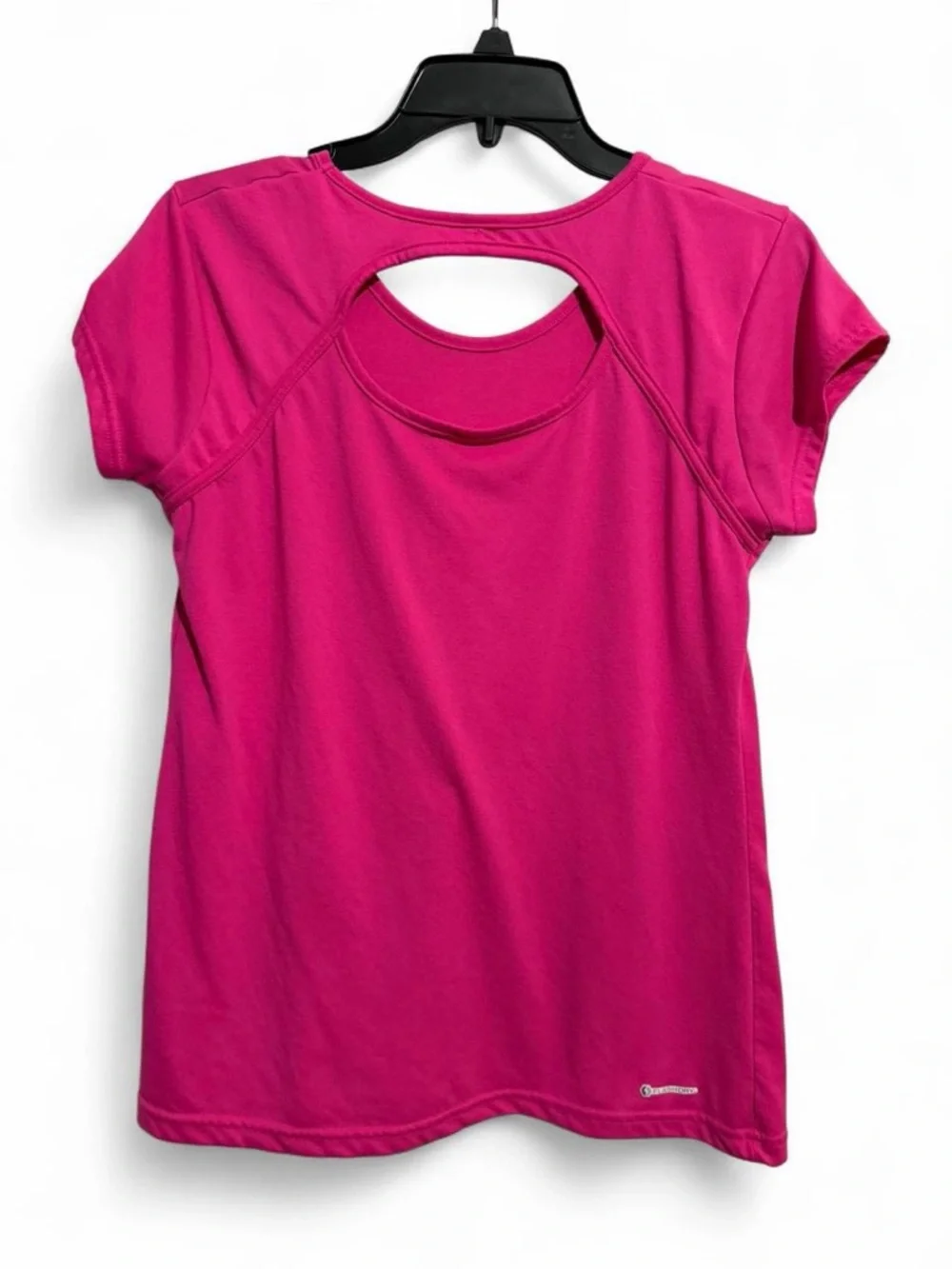 The North Face Women’s Bright Pink Short Sleeve Cutout Tee - Picture 2 of 4